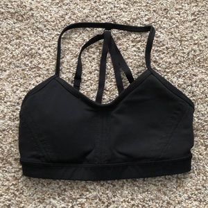 Lululemon Padded Black Strappy Sports Bra